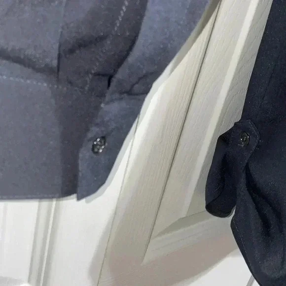 Calvin Klein gray button down blouse top shirt size XL - Picture 10 of 15